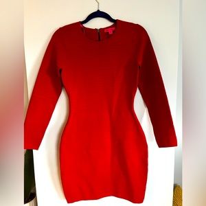 Betsy Johnson, fitted red dress. Size small.